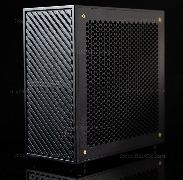 LP P6 ITX Mini PC Gehäuse aus Aluminium in Schwarz mit Unterstützung für CNC 4060 GPU und 1U Netzteil - Bild 1