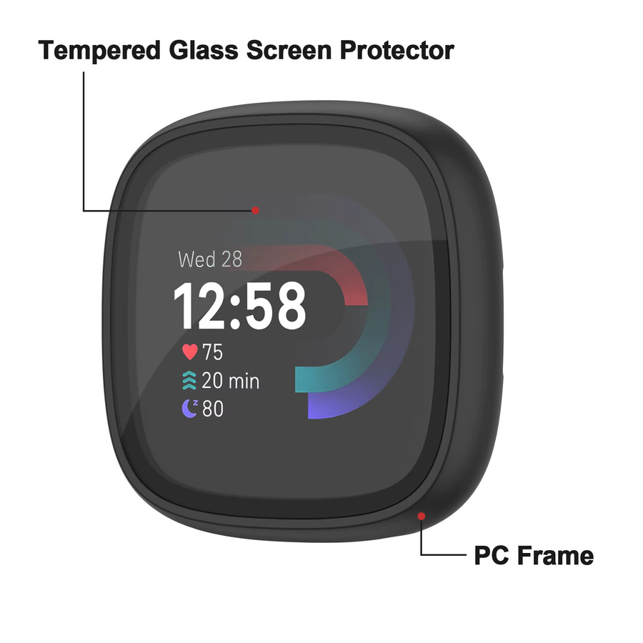 Tobfit Uhrengehäuse, Kunststoff, transparent, Fitbit Versa 4/Sense 2 - Bild 3
