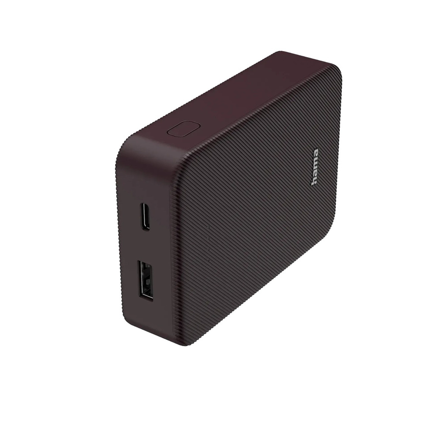 Hama Power Pack Colour 10 Powerbank mit 10.000 mAh und 2 Ausgängen USB-C und USB-A in Pflaume - Bild 2