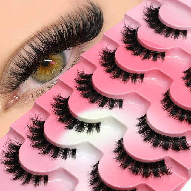 VELTRINAY Cat Eye Lashes, Wispy Natural 3D Volume, Falsche Wimpern - Bild 1