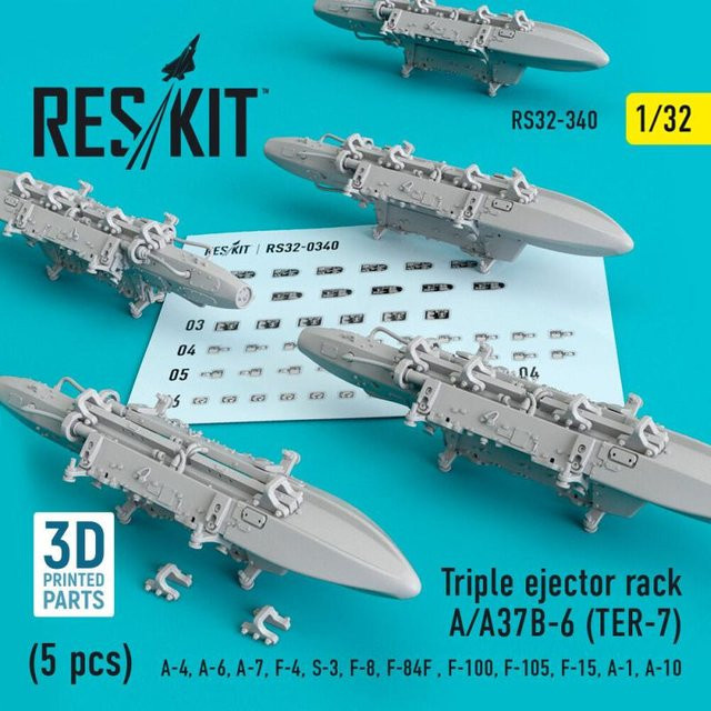 ResKit Models Triple Ejector Rack A/A37B-6 (TER-7), 5-teiliges Set - Bild 1