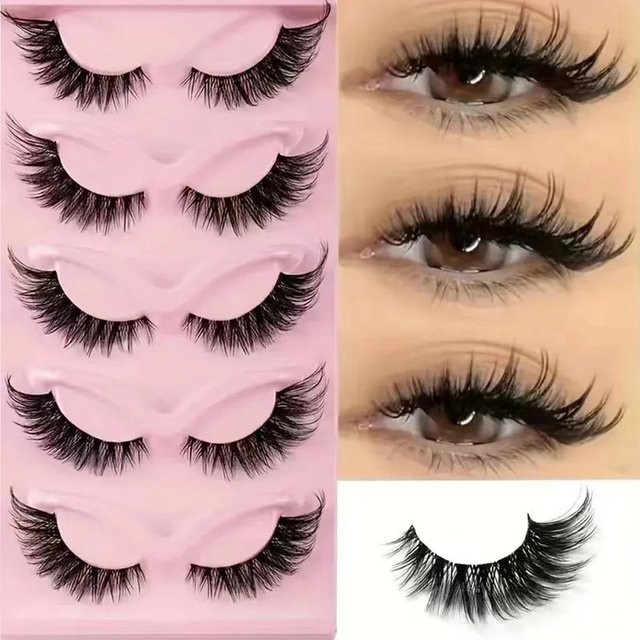 5 Paar falsche Wimpern, Black, Unisex - Bild 1