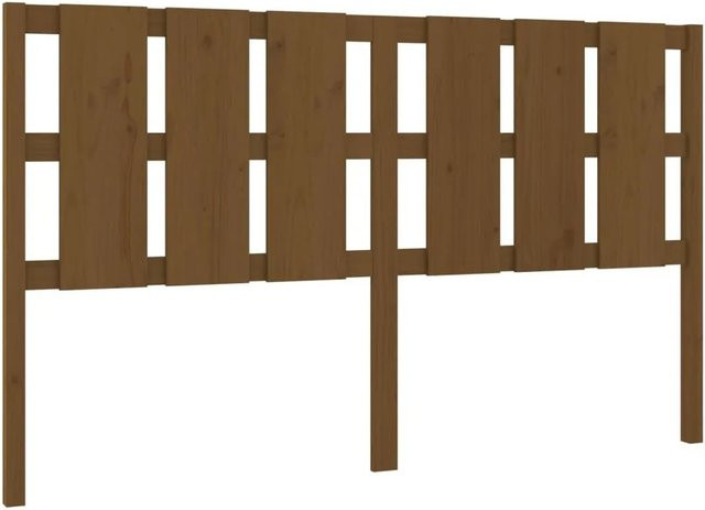 vidaXL Bett-Kopfteil aus Massivholz Kiefer in Honigbraun, B: 165,5 cm, T: 4 cm, H: 100 cm - Bild 1