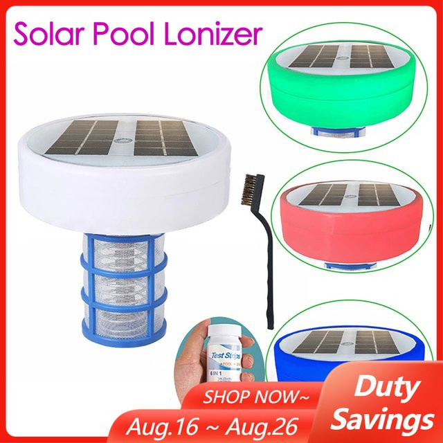 Dreamburgh Solar Pool Ionizer Kupfer-Silber-Ionen Schwimmbad Luftreiniger zur Algenbekämpfung und Chlorreduzierung für Outdoor-Pools in Silber - Bild 1