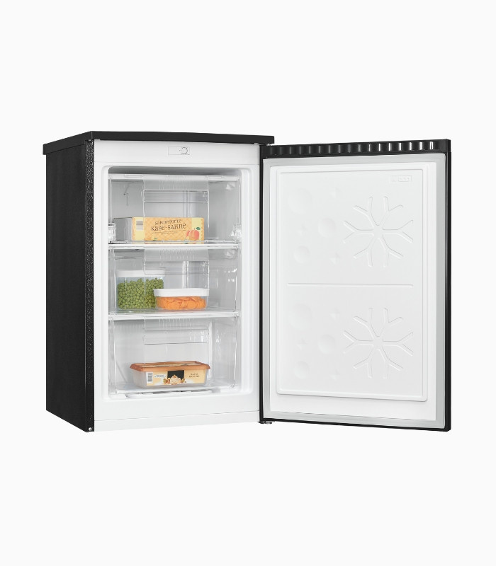 Exquisit Gefrierschrank GS581-051C in Silber, Standgerät mit umkehrbarer Tür - Bild 1