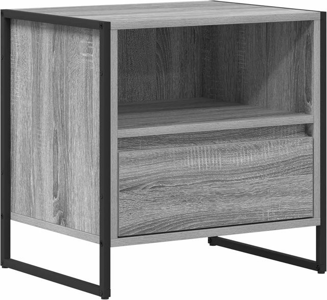 vidaXL Nachttisch in Grau Sonoma im Industrial Design, B/T/H: 50 x 39,5 x 50 cm - Bild 1