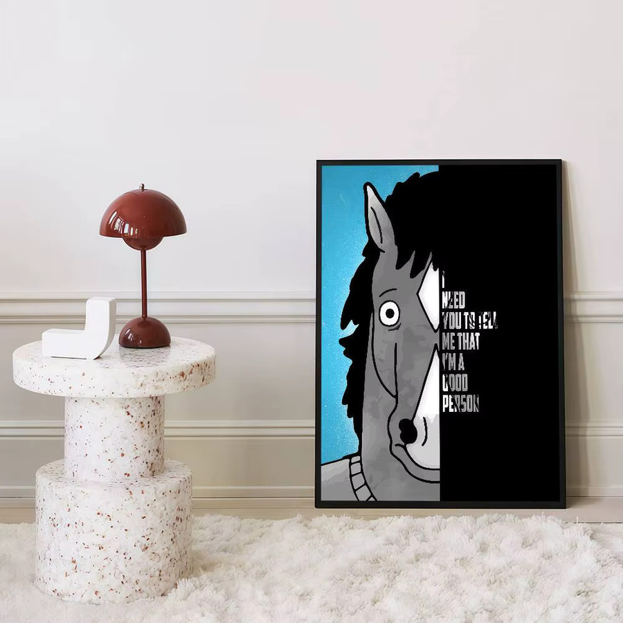 Vintage Anime Poster B-BoJack H-Horsemans Klassik für dein Zuhause, Mehrfarbig, Papier, 30 x 30 cm - Bild 6