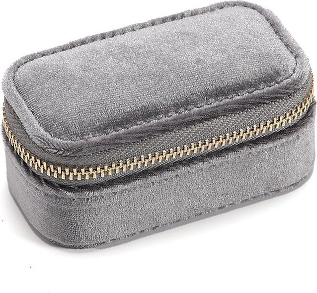 XYNN Schmuckaufbewahrungskoffer, Mini Samt, grau, Unisex - Bild 1