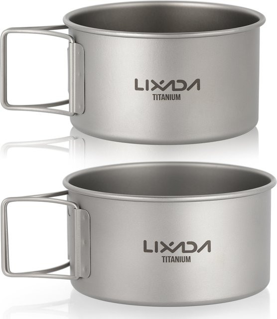 Lixada Titanschüssel für Camping und Outdoor in Silber - Bild 1