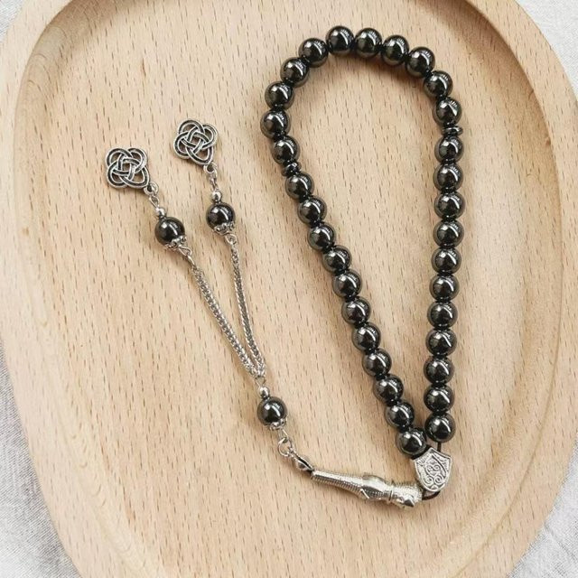 SHpusi Rosenkranzperlen, 8mm, schwarz, Unisex - Bild 1
