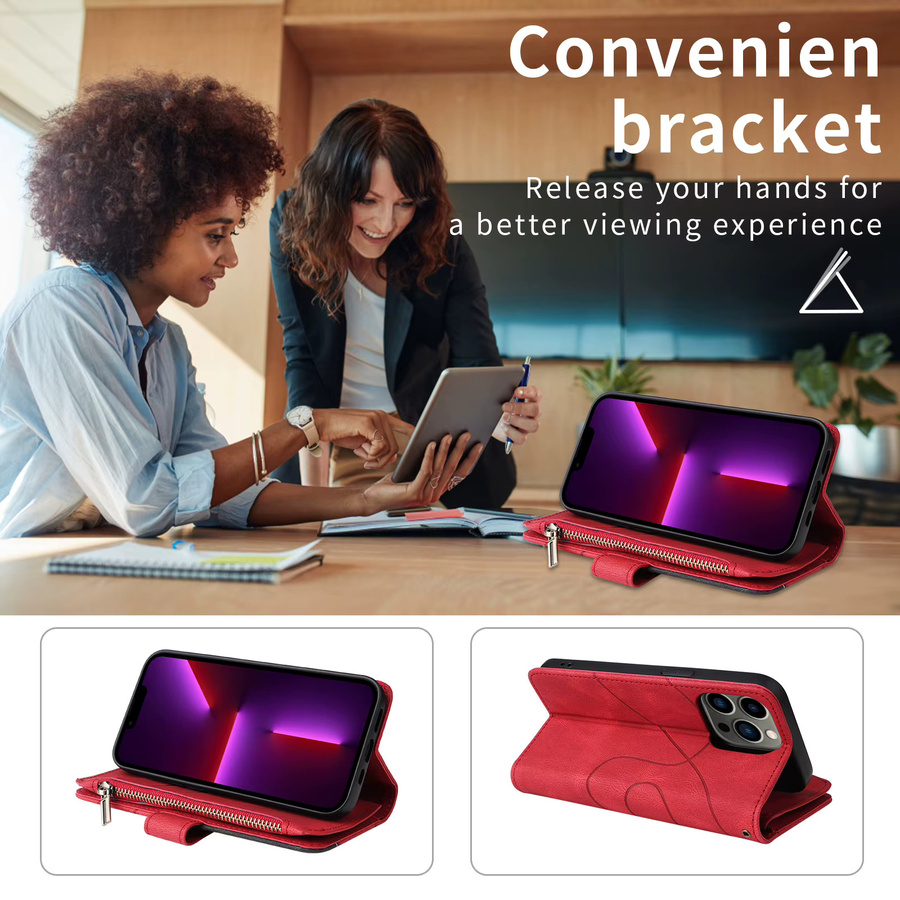 Brieftaschenhülle für Samsung Galaxy A-Serie 4G und 5G in Schwarz oder Rot - Bild 6