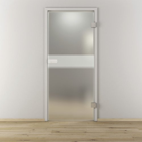 NOVADOORS Glasdrehtür NOVA 593 modern in matt transparent mit Glas, Höhe: 197,2 cm, Breite: 83,4 cm, Tiefe: 33,1 cm - Bild 1
