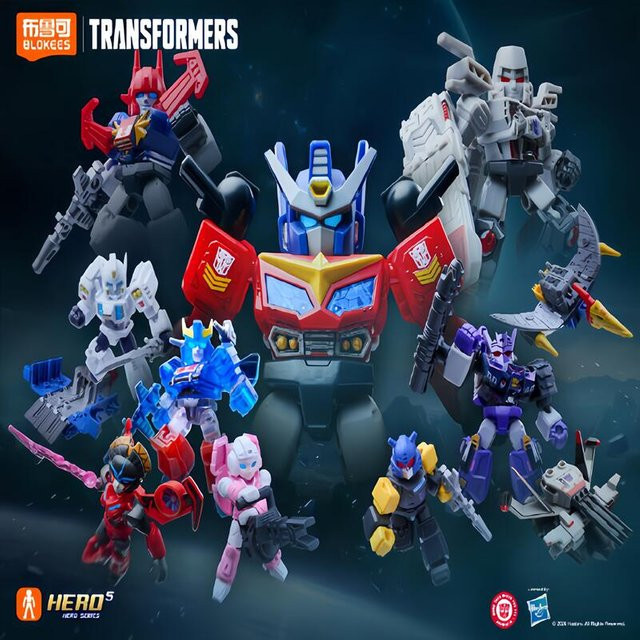 BLOKEES Transformers Optimus Prime, Megatron, Soundwave, Grimlock, Shockwave, Blindbox-Spielzeug, 12-teiliges Set - Bild 1