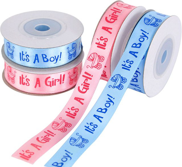 Blaues Satinband für Babyparty und Geburtstag Dekoration, 10 Yards Länge - Bild 1