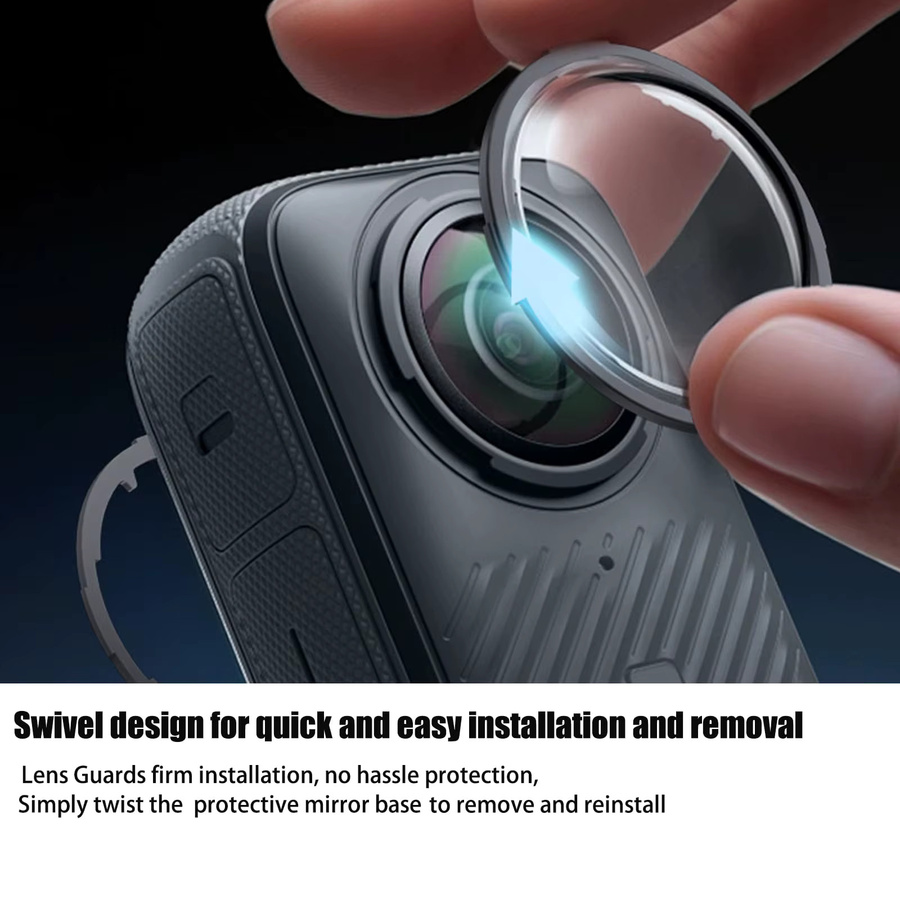 Insta360 Premium-Glaslinsenschutz für X5 X4 Air X3 Action Camera, gehärtetes Glas, transparent - Bild 3