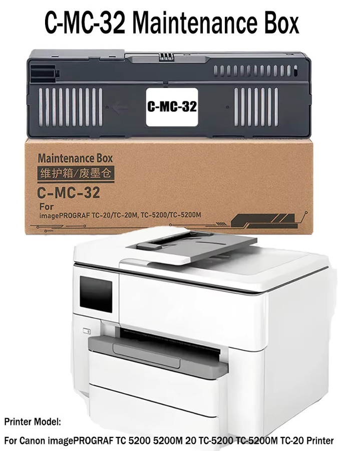 MC-32 Wartungstankbox mit Chip kompatibel mit Canon TC 20 TC 5200 TC-5200M Druckern - Bild 2