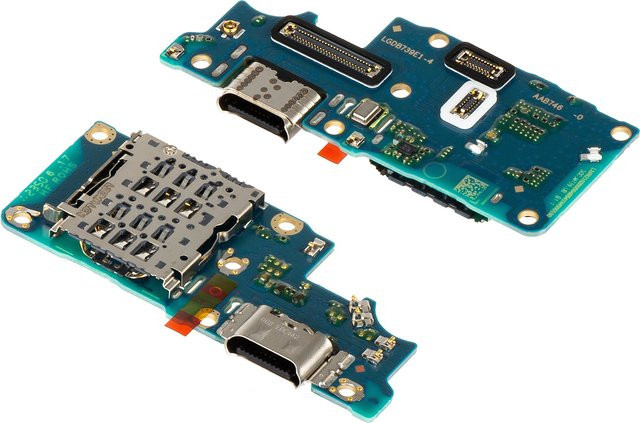 Realme 12+ / 12 Service Pack Ladeanschlussplatine mit Mikrofon und SIM-Kartenlesermodul - Bild 1
