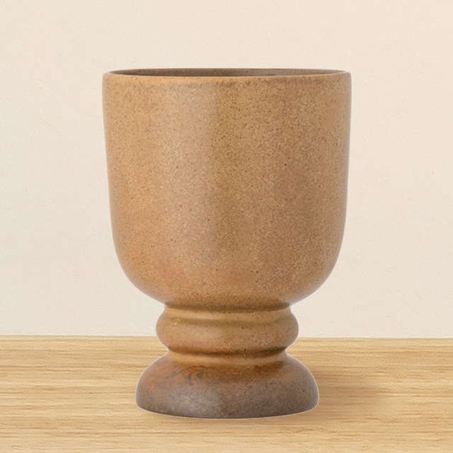 Bloomingville Steingut Übertopf Parvez Braun, Farbe: Braun, Höhe: 19 cm - Bild 1