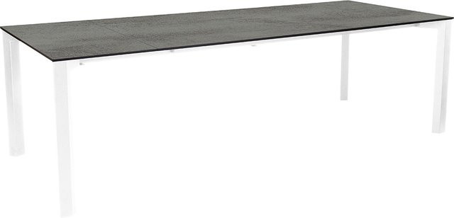 Stern Ausziehtisch Penta Silverstar Zement in Weiß mit Aluminiumgestell und Nivelliersystem B/T: 200 bis 250 x 100 cm - Bild 1