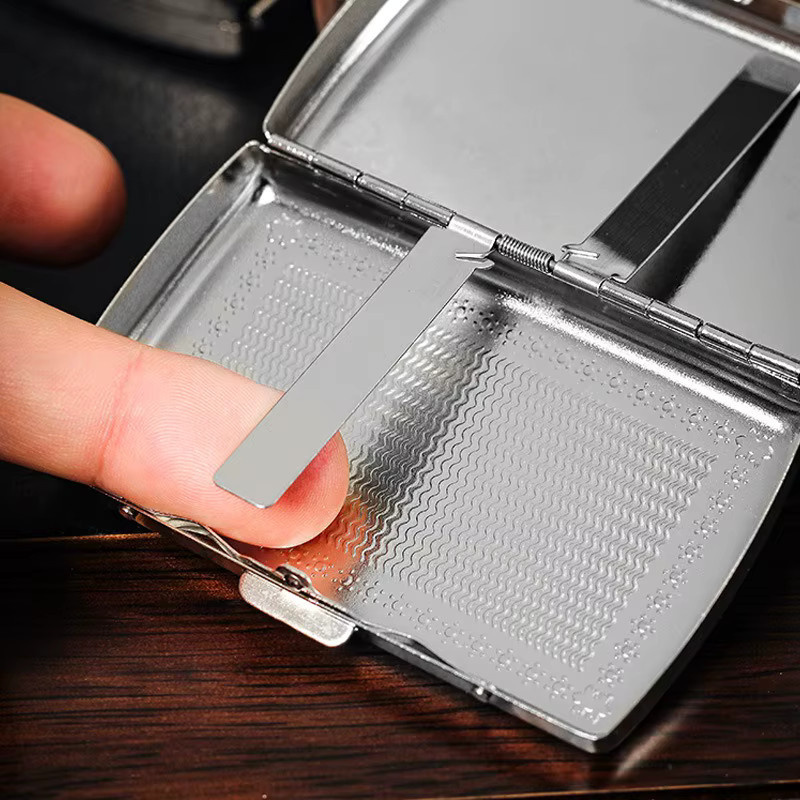 KeYi Metall-Zigarettenetui in Silber für 8-mm-Zigaretten, einseitig graviert, druck- und feuchtigkeitsbeständig - Bild 4