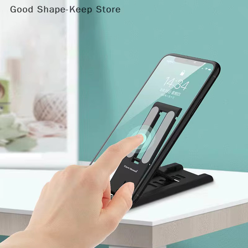 Tragbarer und faltbarer Handy Ständer in Weiß für Smartphone und Tablet als skalierbare Desktop-Halterung - Bild 3