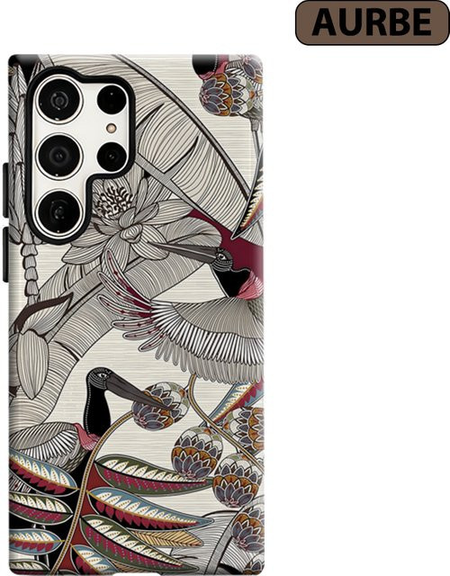 Potdemiel Handyhülle mit tropischem Vogel-Design für Samsung Galaxy S26 S25 S24 S23 Ultra Plus, stoßfeste Doppelschicht Rückabdeckung, mehrfarbig - Bild 1