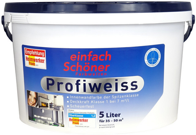 Einfach Schöner Profiweiss Matt, Farbe: Weiss, 5 l - Bild 1