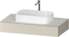 Duravit Konsole Qatego in Tau supermatt mit einem Ausschnitt, B/T/H: 100 x 55 x 17 cm - Bild 1