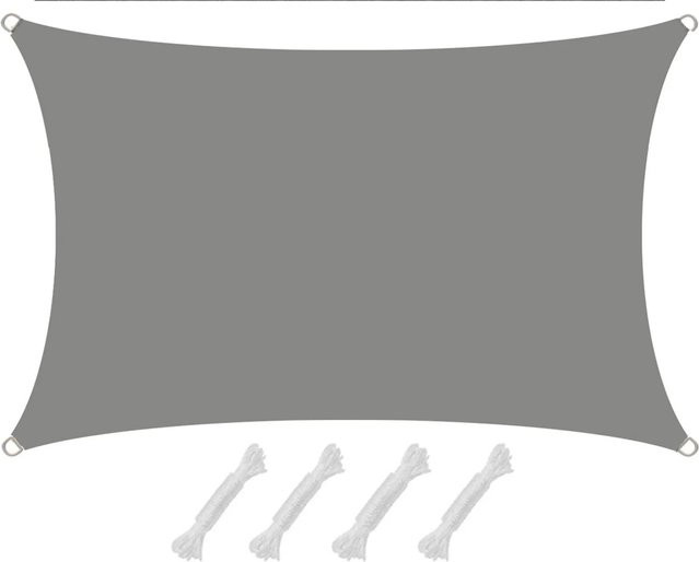 AMANKA Polyester Sonnensegel Wasserdicht Grau B: 2 m, T: 1 m - Bild 1