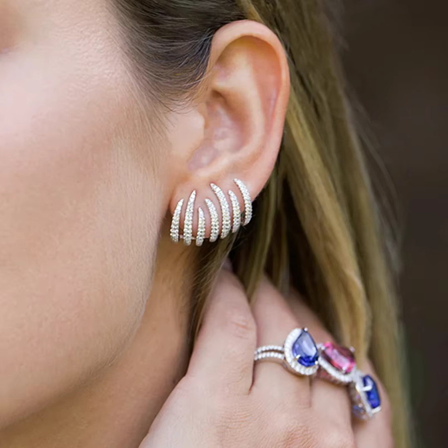 ATJMLADY Ohrstecker, Zirkonia, Damen - Bild 2