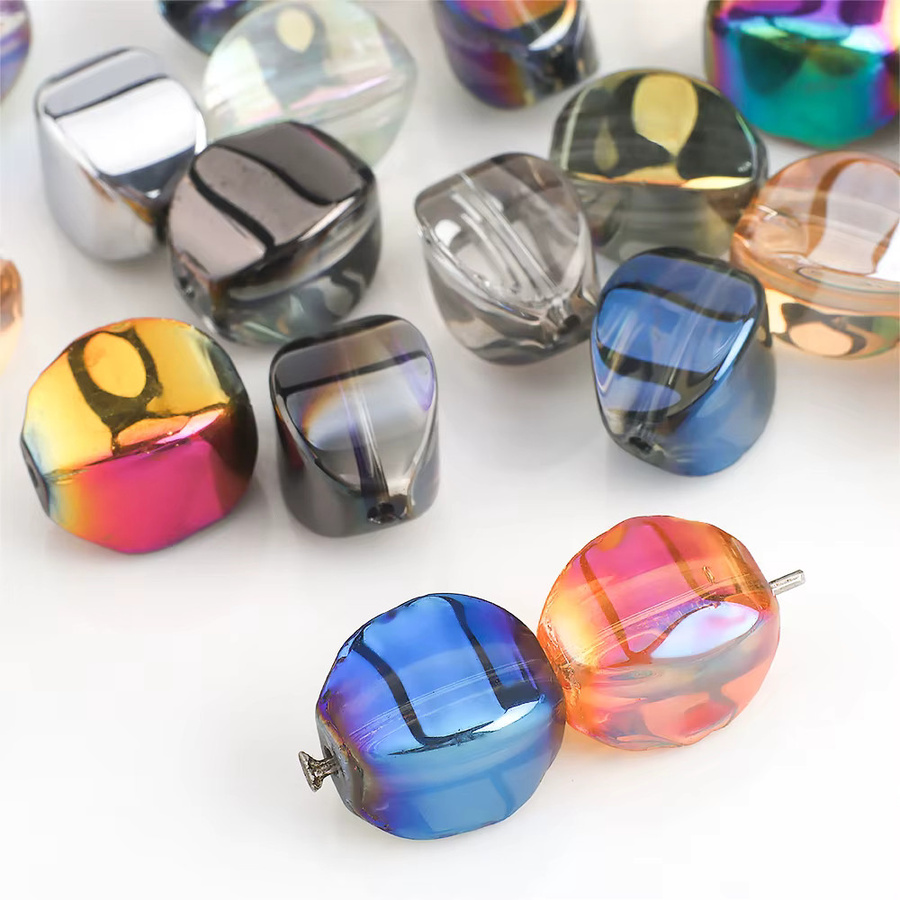 ZHUBI Perlen Kristallglas, unregelmäßige Form, Bunt, Unisex, 10 x 13 mm - Bild 2