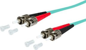 BTR NETCOM Duplex-Glasfaserkabel OM3 ST/ST in Aqua, Länge: 5 m - Bild 1