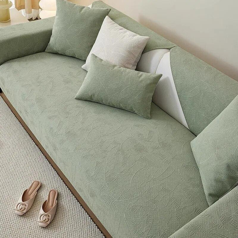 Rutschfeste Jacquard Sofa Kissen Abdecktuch von Your Warm Home, Farbe: Einfarbig, B/B: 70 x 70 cm - Bild 2