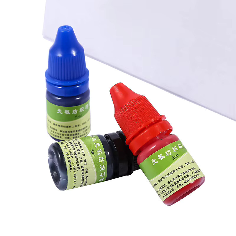 DIY Textilstempel Nachfülltinte für Stoff und Kleidung, 10 ml, Mehrfarbig - Bild 4