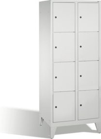 C+P Fächerschrank Classic auf Füßen mit 8 Fächern in Lichtgrau, H: 185,0 cm, B: 81,0 cm, T: 50,0 cm - Bild 1