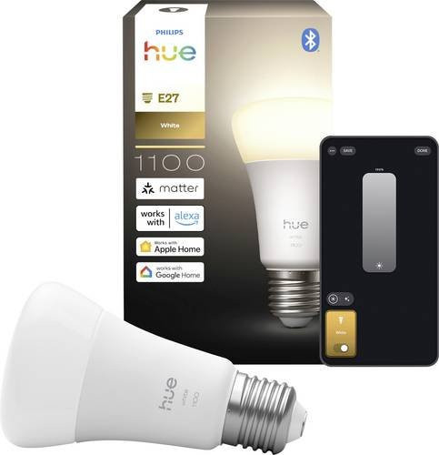 Philips Hue LED-Leuchtmittel A60 Warmweiß E27 9,5 W 1100 Lumen dimmbar - Bild 1