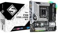 ASRock B760M Steel Legend WiFi Mainboard mit LGA1700-Sockel, B760 Chipsatz, DDR5, micro ATX, Wi-Fi 6E, Bluetooth und 2,5 Gigabit LAN in Schwarz/Grau - Bild 1