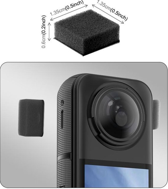 PULUZ 6er Set Windschutz Schaumdichtung zur Rauschunterdrückung in Schwarz für Insta360 X5, X4 und X3 Kamerazubehör - Bild 1