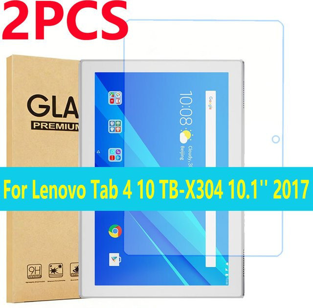 2 Stück Displayschutzfolien aus gehärtetem Glas für Lenovo Tab 4 10 (2017) TB-X304L TB-X304F, transparent - Bild 1