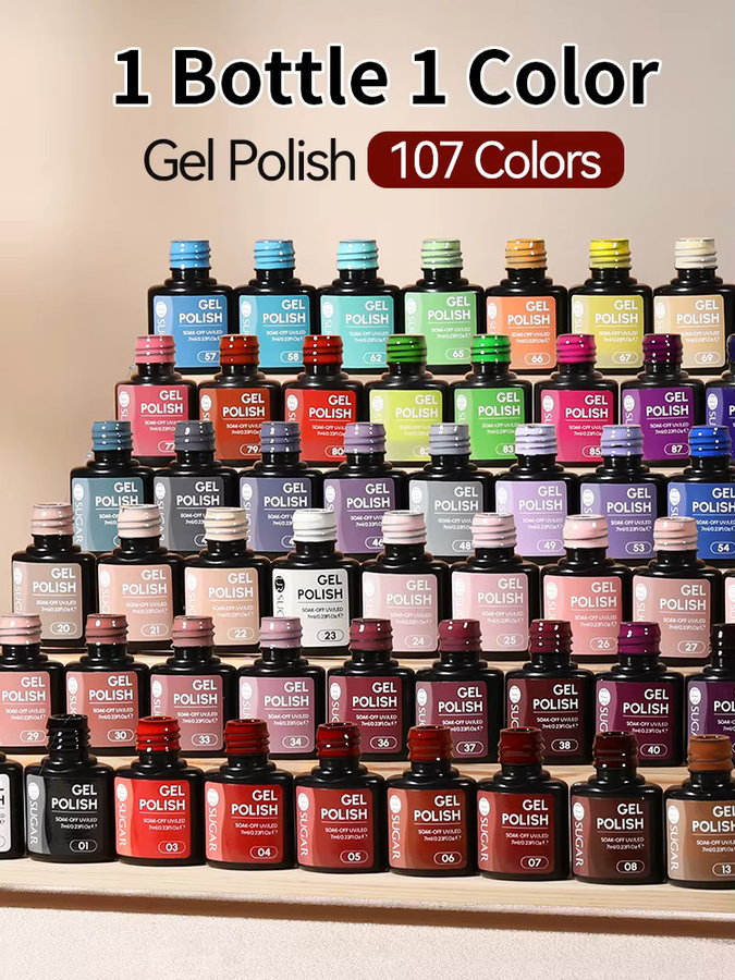 UR SUGAR Gel-Nagellack-Set, nackt, rosa, rot, glänzend, 7 ml - Bild 6