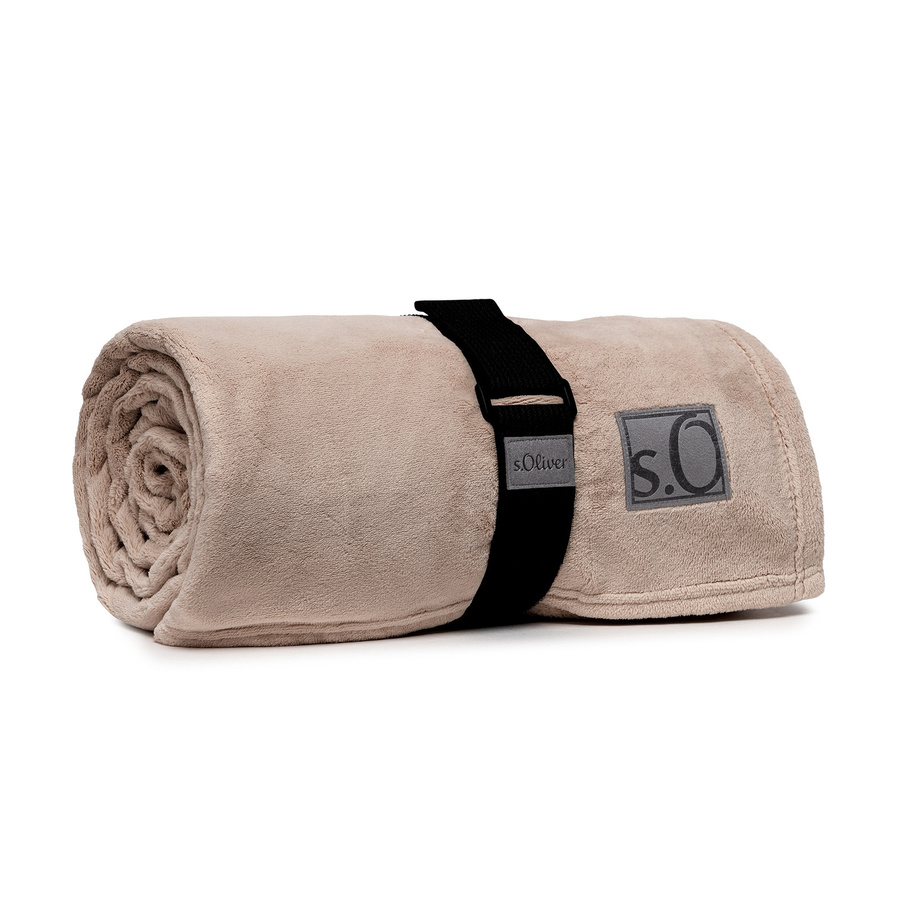 s.Oliver Wohndecke Kuschelsoft 3638 in Beige, B/B: 200 x 150 cm - Bild 1