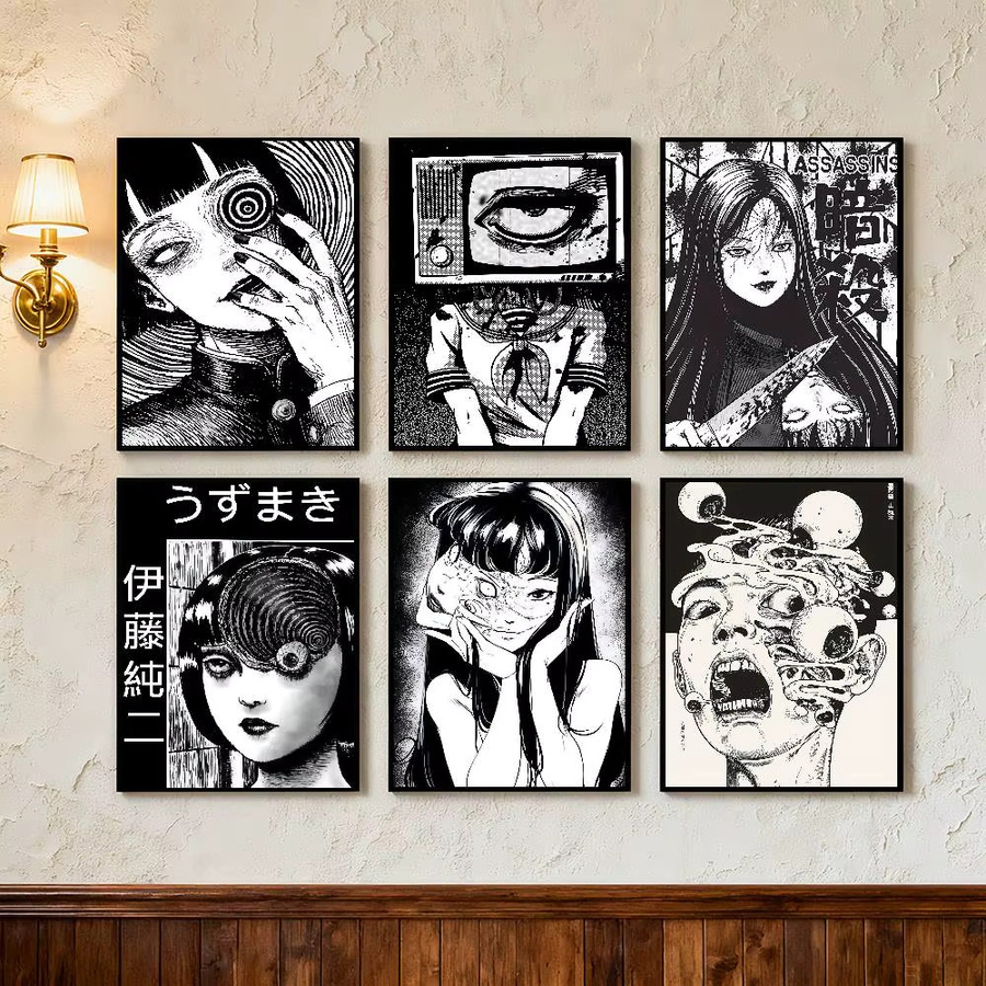 J-Junji Ito Tomie Retro Anime Poster Kunstdruck aus Papier für deine Wanddekoration - Bild 3