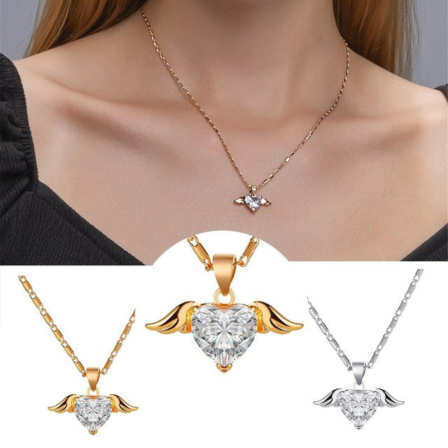 YIRAN Jewelry Halskette, Gold, Metall, Kristall, Damen - Bild 1