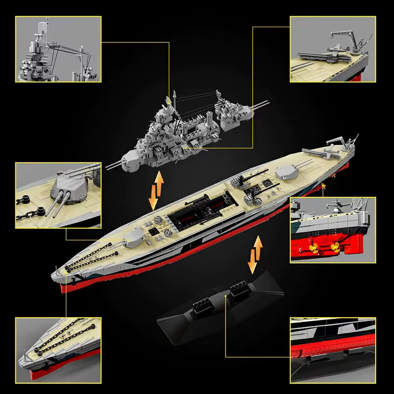 barweer USS Colorado, Marine-Kampfschiff, Modellbausatz, 2326 Teile - Bild 2