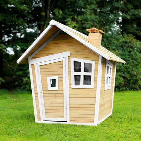 AXI Alice Spielhaus Braun-weiß Holz ab 18 Monaten