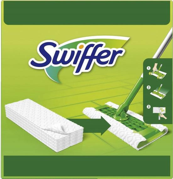 Swiffer Trockene Bodenwischtücher für den Mopp, Elektrostatische Nachfülltücher, Weiß, 36 Stück - Bild 3