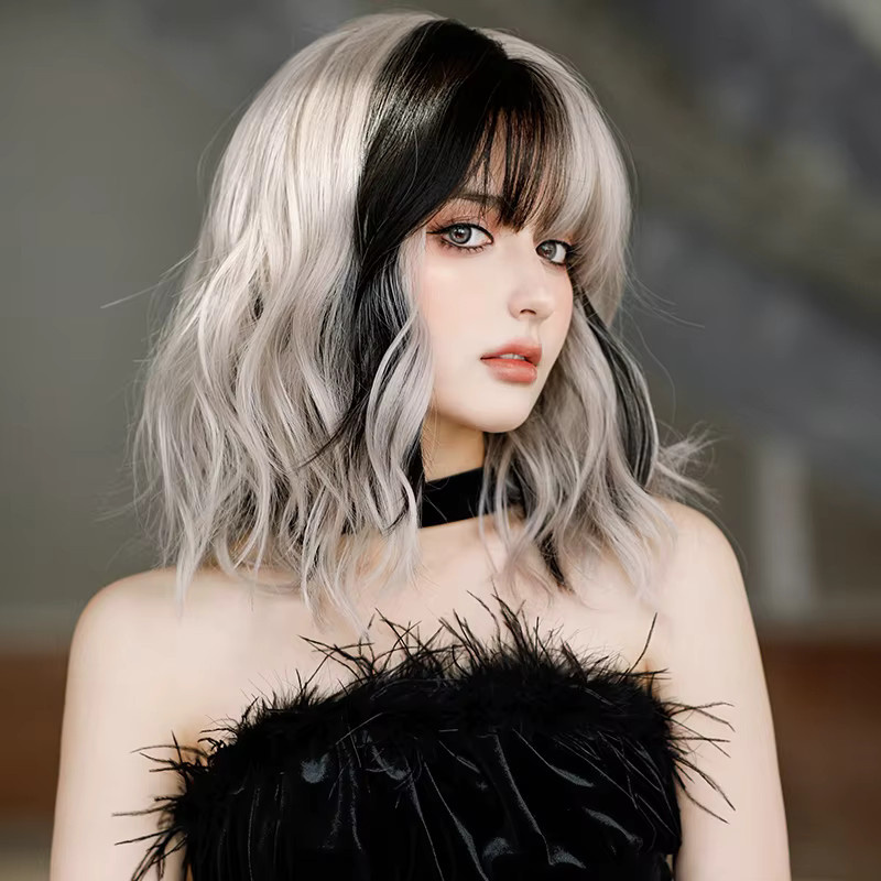7JHH WIGS Perücke, schulterlange Wasserwellen, Aschgrau, Damen - Bild 3
