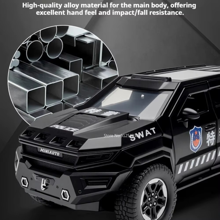 RMZ City Rezvani Vengeance Sword Toothed Tiger Gepanzertes Auto-Modell, 1:24, Schwarz - Bild 3