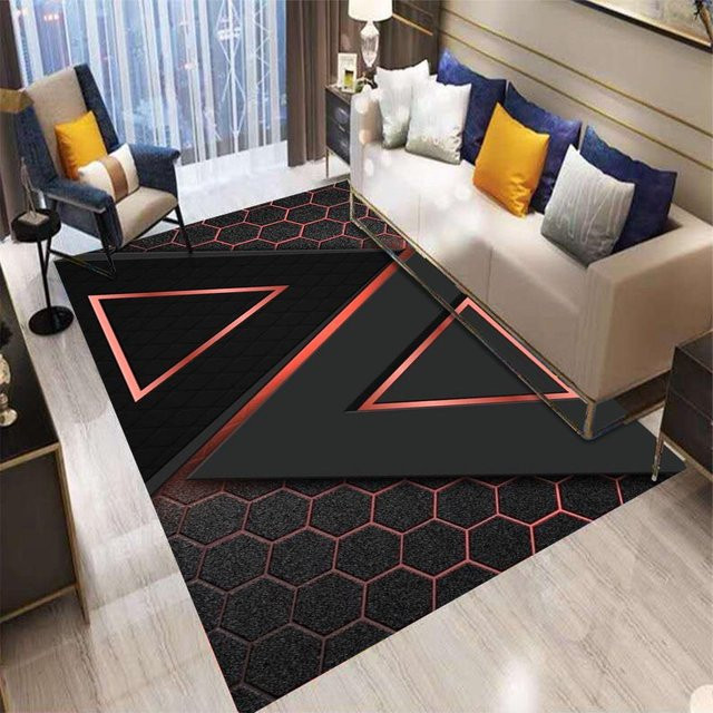 Geometrischer Gaming-Teppich Lodestar in Multicolour, modern und rutschfest, B/T: 60 x 40 cm - Bild 1