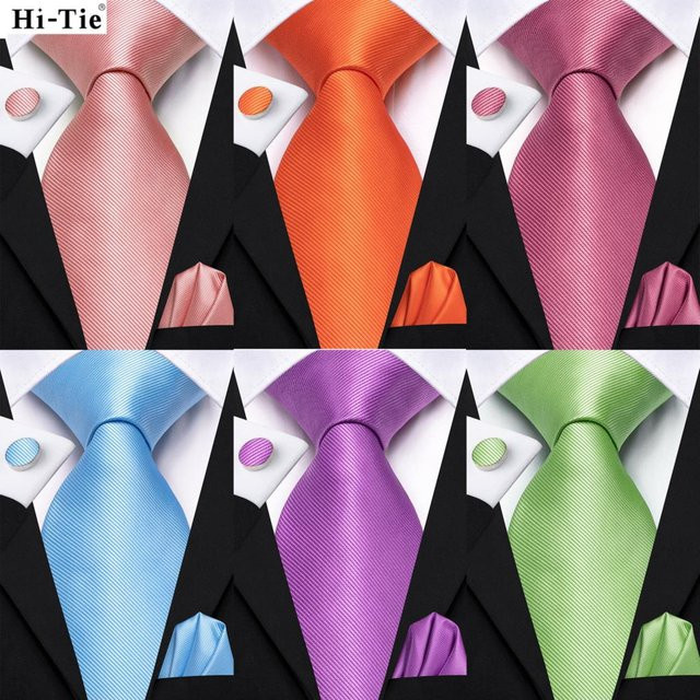 Hi-Tie Krawatte, Manschettenknöpfe, Seide, Herren - Bild 1